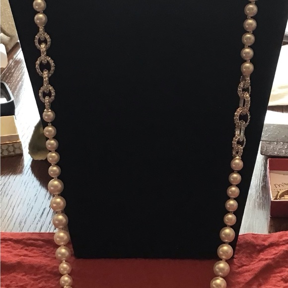 Anne Klein Faux Pearl & Rhinestone Necklace - Picture 11 of 11